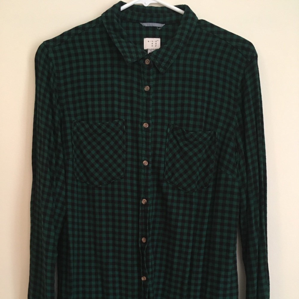 Plaid tunic shirt